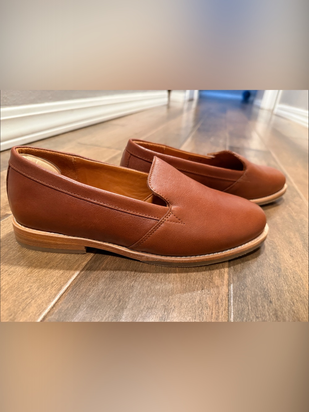 Classic Women's Slip-On Loafers in Chestnut Brown